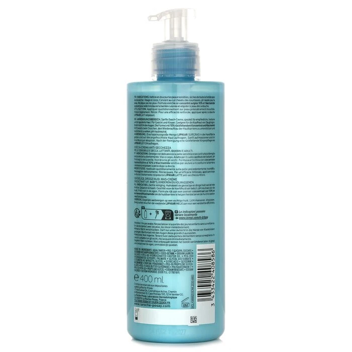 LA ROCHE-POSAY La Roche Posay Lipikar Surgras Concentrated Shower-Cream 400ml 6 LA ROCHE-POSAY La Roche Posay Lipikar Surgras Concentrated Shower-Cream 400ml - Image 4
